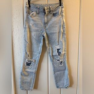 AE Sateen Skinny women’s distressed jeans size 4